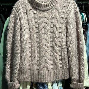 Cozy Cable Knit Sweater in Dusty Purple Size Medium